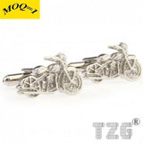 Silver Motorcycle Cufflink Cuff Link 1 Pair