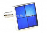 Enamel Square Cufflinks Blue/Black/Purple Copper Material Wholesale