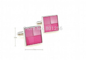 Enamel Square Cufflinks Blue/Black/Purple Copper Material Wholesale