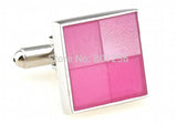 Enamel Square Cufflinks Blue/Black/Purple Copper Material Wholesale