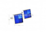 Enamel Square Cufflinks Blue/Black/Purple Copper Material Wholesale