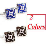 Dual Color Epoxy Cufflinks Enamel Cuff Link