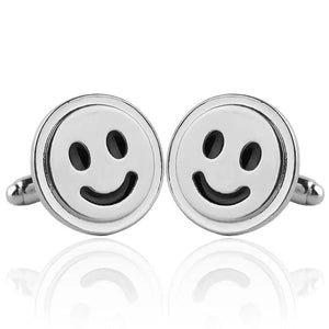 Tide Smiley Face Business Men's Shirt Cufflinks