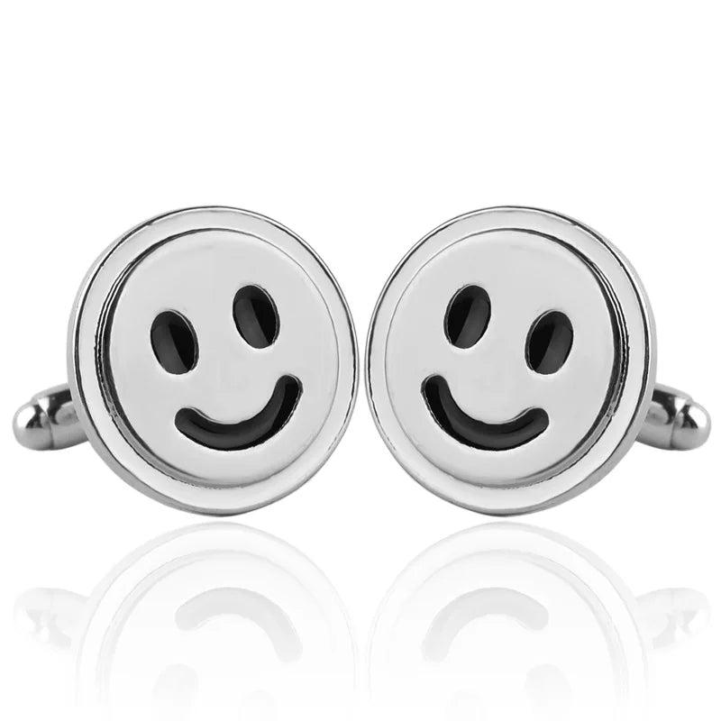 Tide Smiley Face Business Men's Shirt Cufflinks