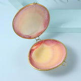Natural Shell Jewelry Box Golden Edge Ring Case Valentine'S Gift