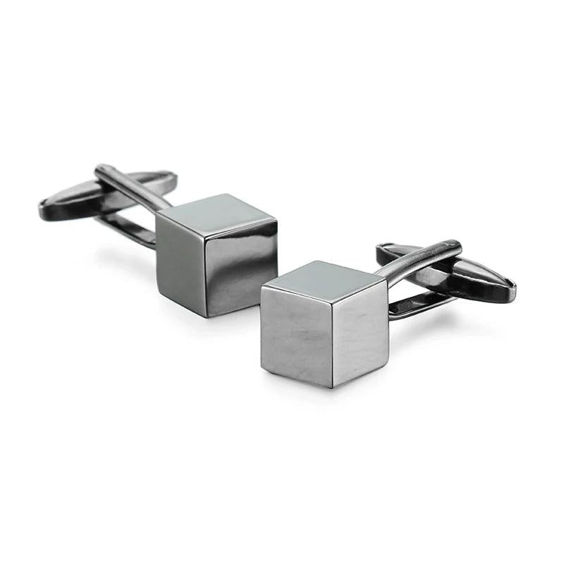 French Shirt Classic Men's Jewelry Cube Cufflinks for Mens
