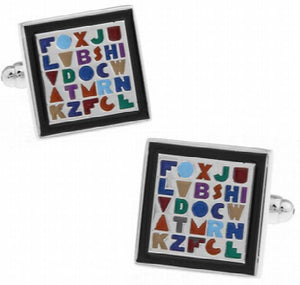 Multi-colour Enamel Cuff Links