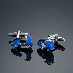 Motorbike Cufflinks High Enamel Cuff links for Mens