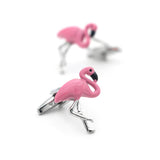 iGame Arrival Flamingo Cuff Links Pink Bird Brass Material Men's Cufflinks