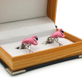 iGame Arrival Flamingo Cuff Links Pink Bird Brass Material Men's Cufflinks