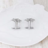 Men's Snowflake Cufflinks Stainless Steel Hollow Snowflake Cufflinks
