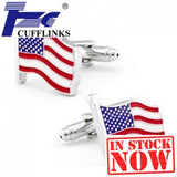 Elegant Flag Cufflink Cuff Link 2 Pairs Set