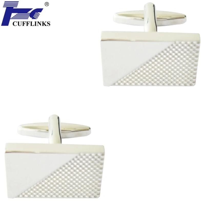 Square Metal Cufflink Cuff Link 2 Pairs