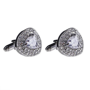 Crystal Enamel Men's Cufflinks Rhinestones French Cuff