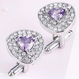 Crystal Enamel Men's Cufflinks Rhinestones French Cuff