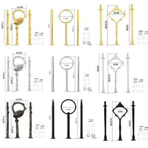 Metal Stand DIY 3-Layer Fruit Plate Snack Stand for Resin Mold Art