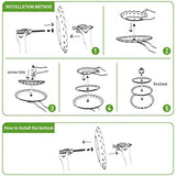 Metal Stand DIY 3-Layer Fruit Plate Snack Stand for Resin Mold Art