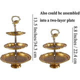 Metal Stand DIY 3-Layer Fruit Plate Snack Stand for Resin Mold Art
