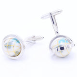 Stone Cufflinks 27 Designs Men Cuff Links Crown Shell Globe Opal Red Pink Purple