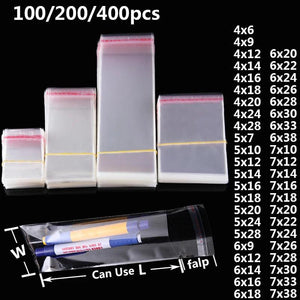 Small Self Adhesive Cellophane Bag OPP Plastic Bags For Jewelry Candy Packaging