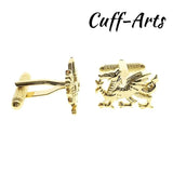 Golden Welsh Dragon Cufflinks for Men