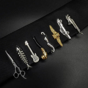 Copper Feather Tie Clip Men's Business Bass Fancy