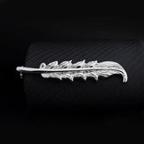 Copper Feather Tie Clip Men's Business Bass Fancy