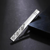 B36D Men Brass Tie Clip with Rhinestones Wedding Party Jewelry