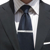 B36D Men Brass Tie Clip with Rhinestones Wedding Party Jewelry