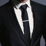 B36D Men Brass Tie Clip with Rhinestones Wedding Party Jewelry