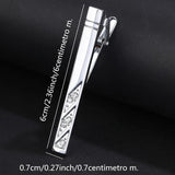 B36D Men Brass Tie Clip with Rhinestones Wedding Party Jewelry