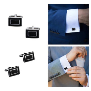 Rectangle Cufflinks Business Shirt Studs Cuff Links