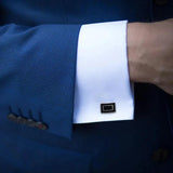 Rectangle Cufflinks Business Shirt Studs Cuff Links