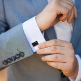 Rectangle Cufflinks Business Shirt Studs Cuff Links