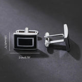 Rectangle Cufflinks Business Shirt Studs Cuff Links