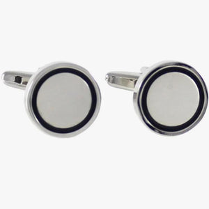 Rim Round Cuff Links Father's Gift Birthday Cuff Links