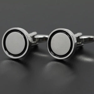 Rim Round Cuff Links Father's Gift Birthday Cuff Links