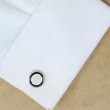 Rim Round Cuff Links Father's Gift Birthday Cuff Links