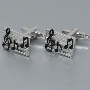 Music Note Cufflinks Music Score Cuff Links Wedding Birthday Gift