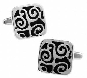Royal Copper Enamel Cuff Links for Men