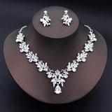 Necklace Earrings Set Bride Jewelry Wedding Accessories