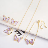 Crystal Insect Butterfly Jewelry Set - High Diamond