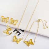 Crystal Insect Butterfly Jewelry Set - High Diamond