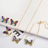 Crystal Insect Butterfly Jewelry Set - High Diamond