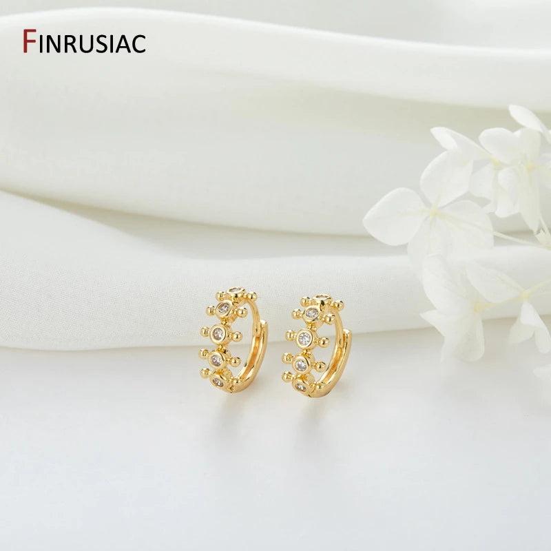 Zircon High Round Earrings for Women