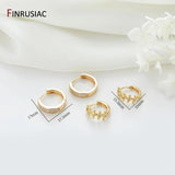 Zircon High Round Earrings for Women