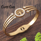Tree of Life Stainless Steel Bangle Bracelet