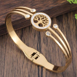 Tree of Life Stainless Steel Bangle Bracelet