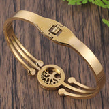 Tree of Life Stainless Steel Bangle Bracelet