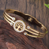 Tree of Life Stainless Steel Bangle Bracelet
